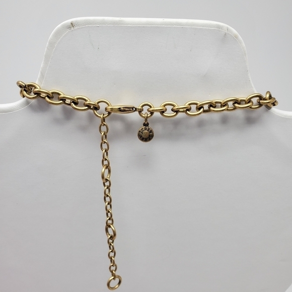 J. CREW CRYSTAL KITE NECKLACE FAUX TORTOISE SHELL PEAR SHAPE RHINESTONE JEWELRY - Picture 6 of 11